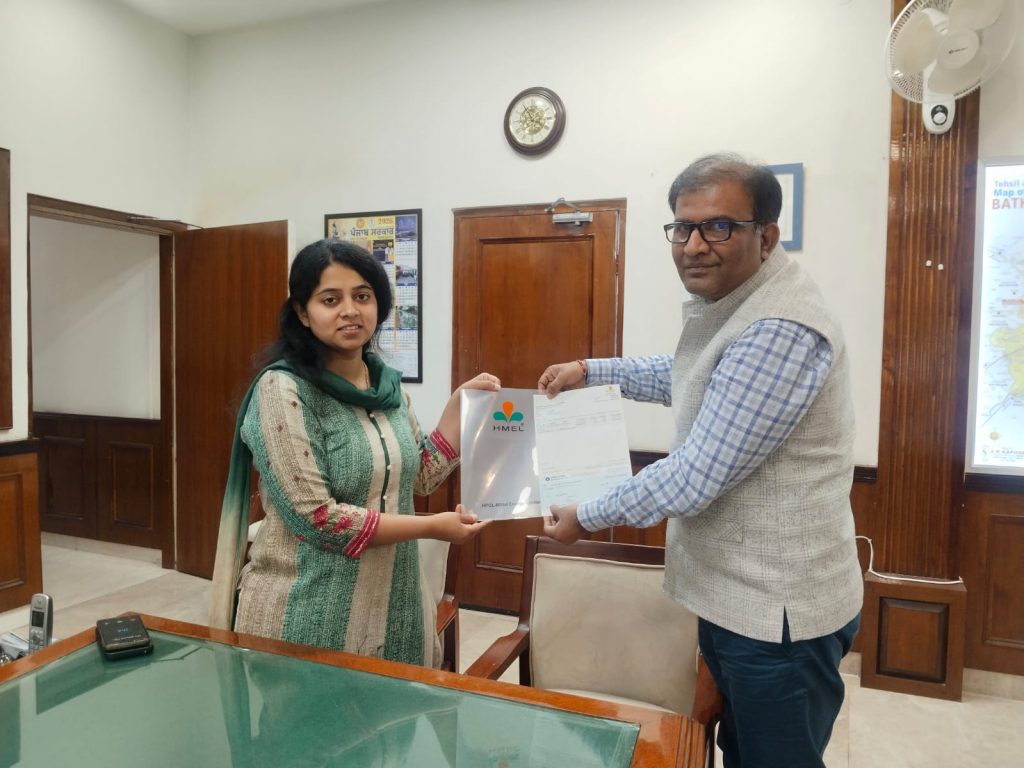 ਗੁਰੂ ਗੋਬਿੰਦ ਸਿੰਘ ਰਿਫਾਇਨਰੀ ਵੱਲ਼ੋਂ ਨਗਰ ਕੌਂਸਲ ਰਾਮਾਂ ਦੇ ਸੀਵਰੇਜ ਲਈ 5 ਕਰੋੜ ਦਾ ਚੈਕ ਭੇਂਟ