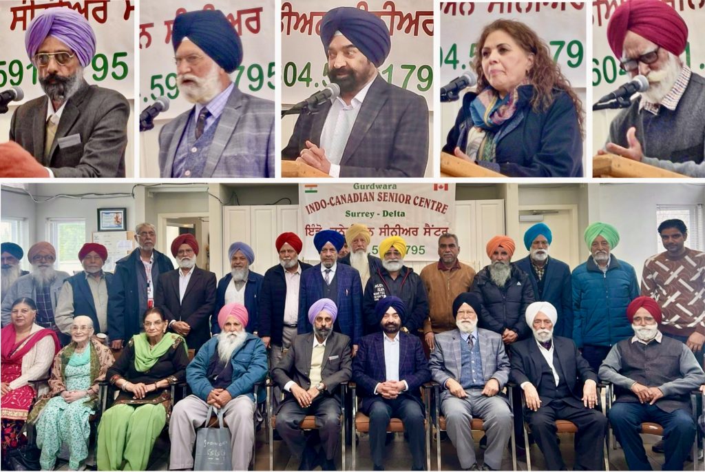 ਇੰਡੋ-ਕੈਨੇਡੀਅਨ ਸੀਨੀਅਰ ਸੈਂਟਰ ਸਰੀ ਦੇ ਕਵੀ ਦਰਬਾਰ ਵਿੱਚ ਪ੍ਰਸਿੱਧ ਕਵੀਆਂ ਨੇ ਸ਼ਮੂਲੀਅਤ ਕੀਤੀ