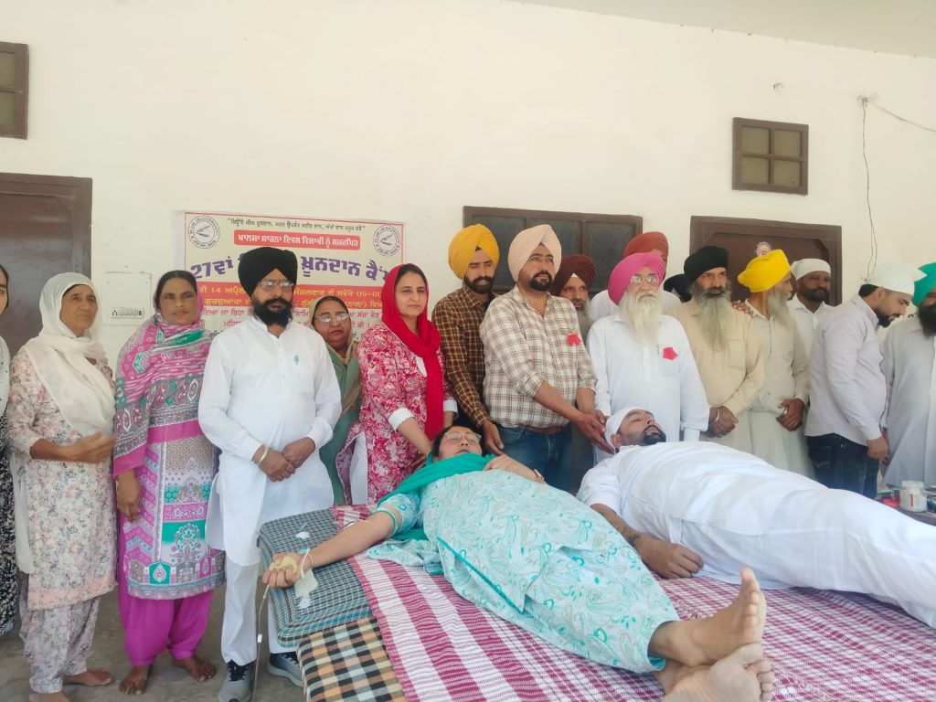 ਗੁਰਦੁਆਰਾ ਜੰਡਸਰ ਸਾਹਿਬ ਠੁੱਲੀਵਾਲ ਵਿਖੇ ਖ਼ਾਲਸਾ ਸਾਜਨਾ ਦਿਵਸ ਨੂੰ ਸਮਰਪਿਤ ਵਿਸ਼ਾਲ ਖ਼ੂਨਦਾਨ ਕੈਂਪ ਲਗਾਇਆ