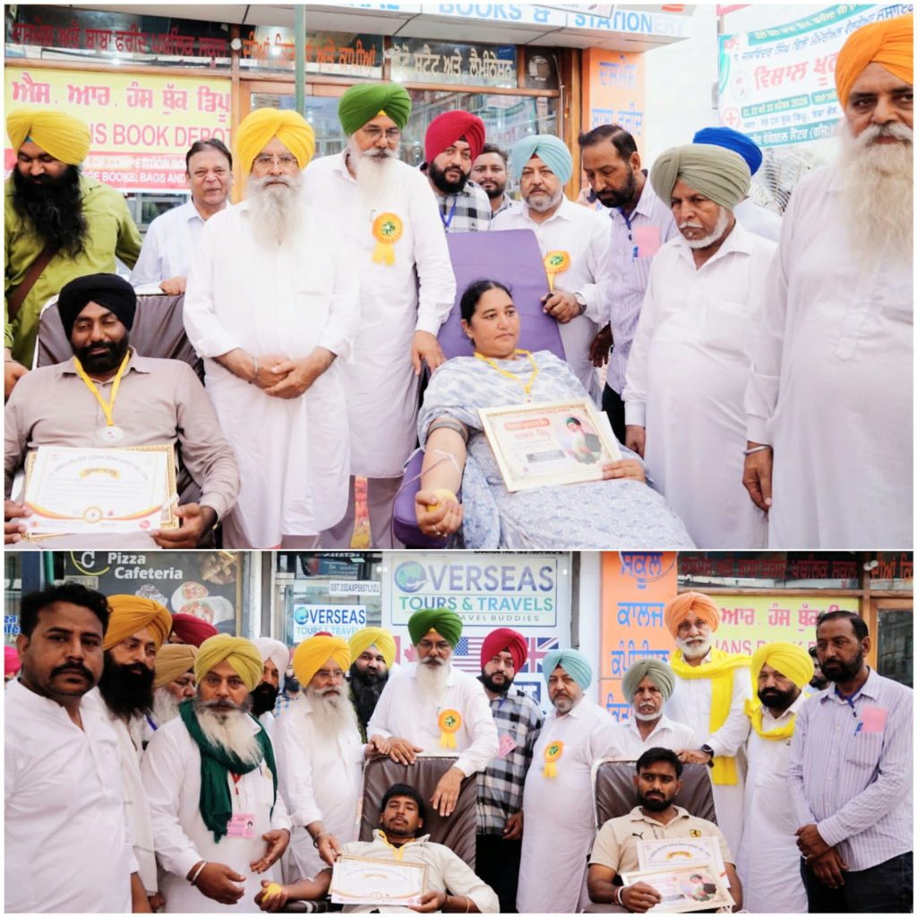 ਬਾਬਾ ਫਰੀਦ ਆਗਮਨ ਪੁਰਬ ਨੂੰ ਸਮਰਪਿਤ ਵਿਸ਼ਾਲ ਖੂਨਦਾਨ ਕੈਂਪ ਦੌਰਾਨ 615 ਬਲੱਡ ਯੂਨਿਟ ਇਕੱਤਰ :- ਗੁਰਜੀਤ ਹੈਰੀ ਢਿੱਲੋਂ