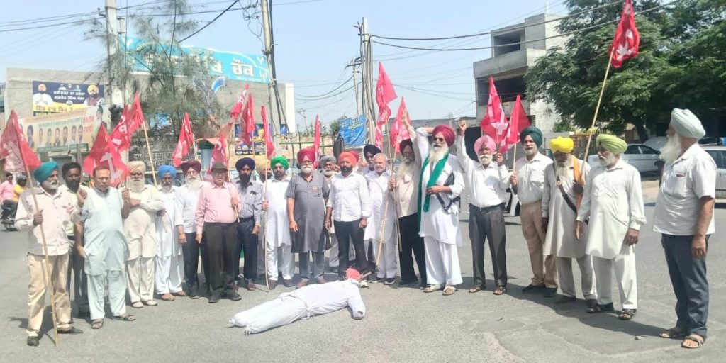 ਪੰਜ ਖੱਬੇ ਪੱਖੀ ਪਾਰਟੀਆਂ ਨੇ ਫਰੀਦਕੋਟ ਵਿਖੇ ਭਾਰਤ ਦੇ ਮੁੱਖ ਚੋਣ ਕਮਿਸ਼ਨਰ ਦਾ ਪਤਲਾ ਫੂਕਿਆ
